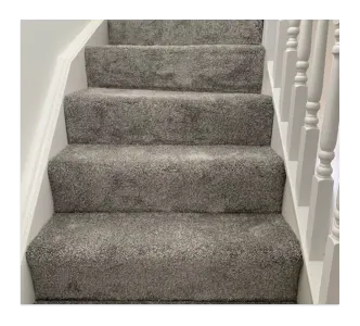 Stairs with new grey carpet supoplied by carpet1stplymouth