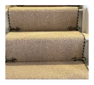 Newly carpeted stair with hard wearing carpet from carpet 1st plymouth